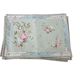 Handprint Potpourri Celadon Placemats, Set of 6